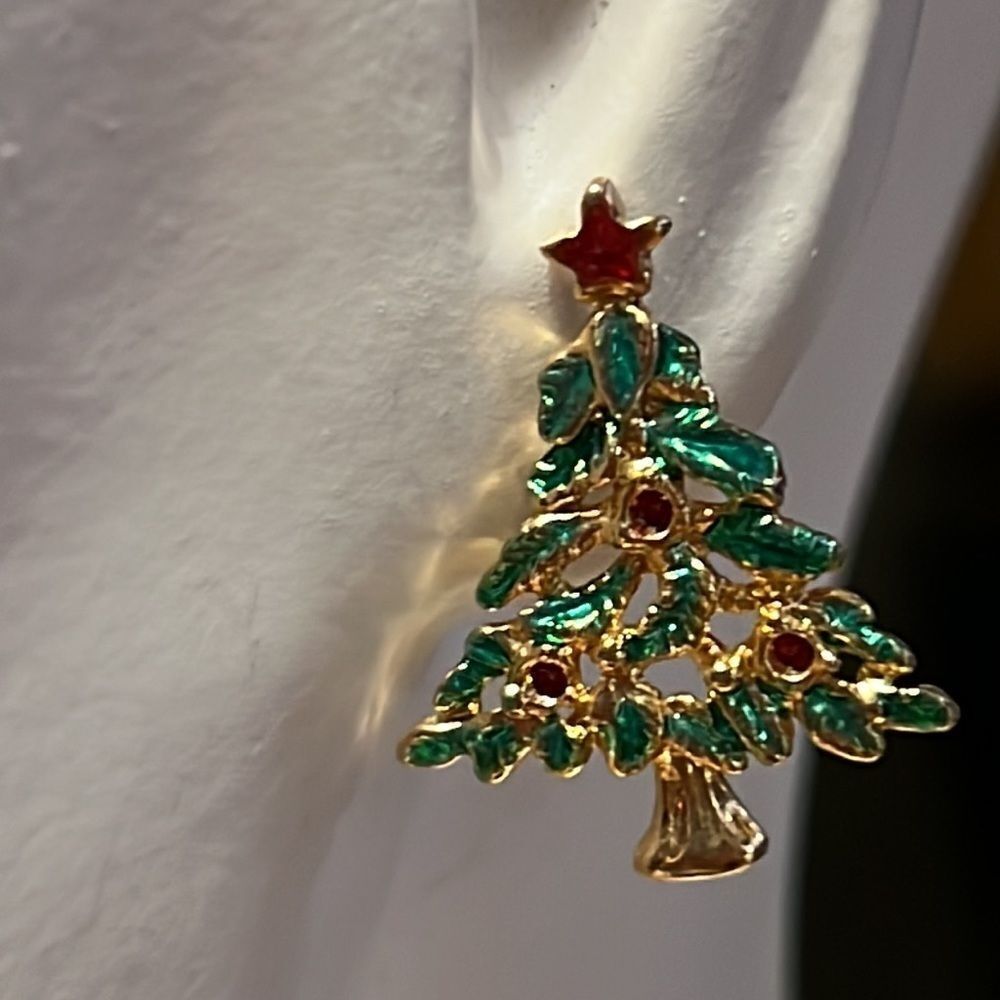 Bundle Sale 3 for $15 | Vintage Holiday Christmas Tree Earrings
